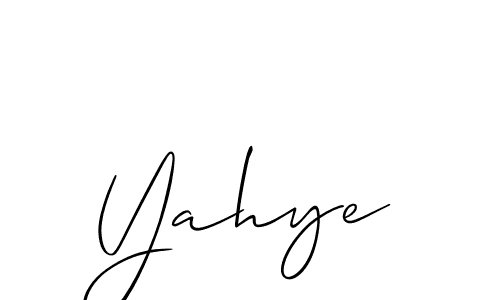 How to make Yahye signature? Allison_Script is a professional autograph style. Create handwritten signature for Yahye name. Yahye signature style 2 images and pictures png