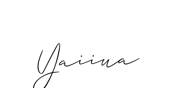 It looks lik you need a new signature style for name Yaiiua. Design unique handwritten (Allison_Script) signature with our free signature maker in just a few clicks. Yaiiua signature style 2 images and pictures png