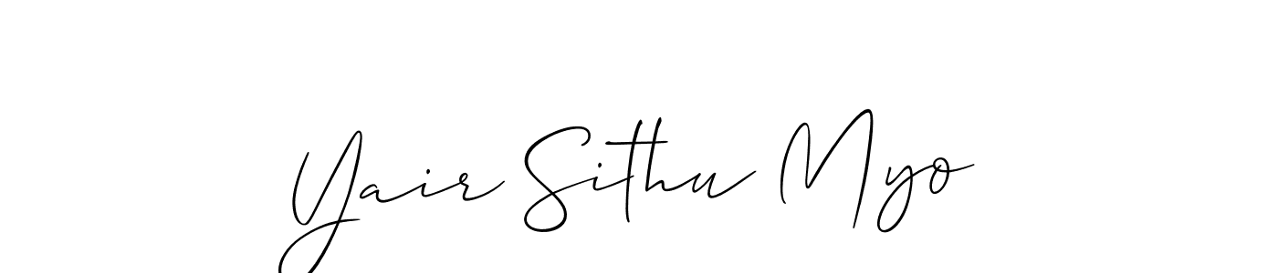 How to make Yair Sithu Myo signature? Allison_Script is a professional autograph style. Create handwritten signature for Yair Sithu Myo name. Yair Sithu Myo signature style 2 images and pictures png