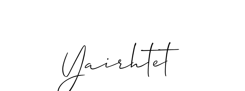 Make a beautiful signature design for name Yairhtet. With this signature (Allison_Script) style, you can create a handwritten signature for free. Yairhtet signature style 2 images and pictures png