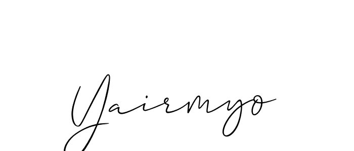 The best way (Allison_Script) to make a short signature is to pick only two or three words in your name. The name Yairmyo include a total of six letters. For converting this name. Yairmyo signature style 2 images and pictures png