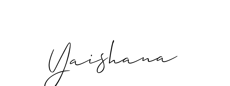 Make a beautiful signature design for name Yaishana. With this signature (Allison_Script) style, you can create a handwritten signature for free. Yaishana signature style 2 images and pictures png