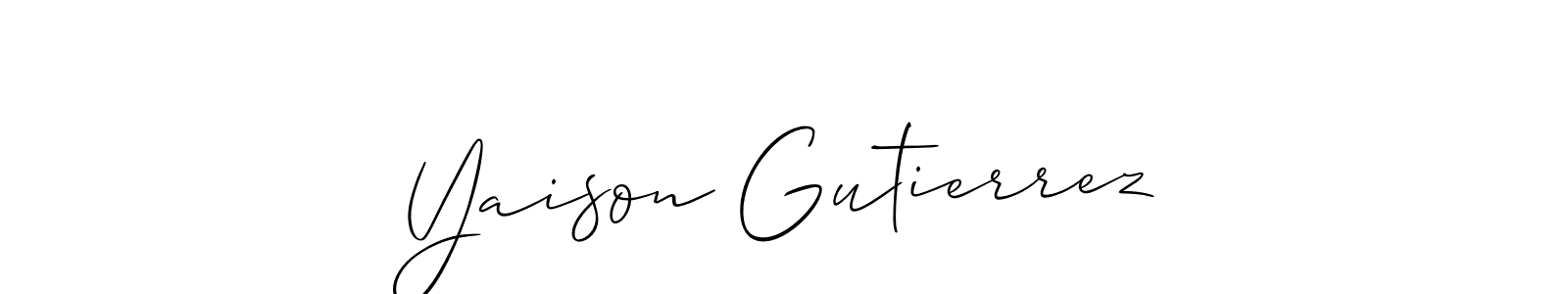 It looks lik you need a new signature style for name Yaison Gutierrez. Design unique handwritten (Allison_Script) signature with our free signature maker in just a few clicks. Yaison Gutierrez signature style 2 images and pictures png