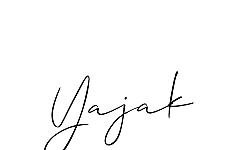 Make a beautiful signature design for name Yajak. With this signature (Allison_Script) style, you can create a handwritten signature for free. Yajak signature style 2 images and pictures png
