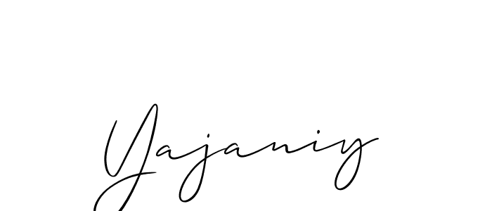 You can use this online signature creator to create a handwritten signature for the name Yajaniy. This is the best online autograph maker. Yajaniy signature style 2 images and pictures png