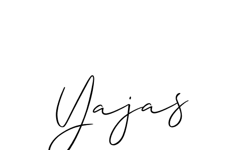 Create a beautiful signature design for name Yajas. With this signature (Allison_Script) fonts, you can make a handwritten signature for free. Yajas signature style 2 images and pictures png