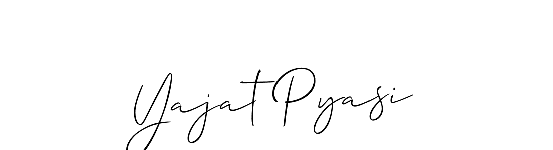 Check out images of Autograph of Yajat Pyasi name. Actor Yajat Pyasi Signature Style. Allison_Script is a professional sign style online. Yajat Pyasi signature style 2 images and pictures png
