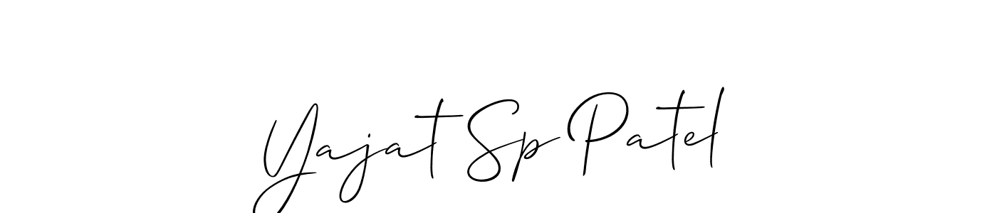 Create a beautiful signature design for name Yajat Sp Patel. With this signature (Allison_Script) fonts, you can make a handwritten signature for free. Yajat Sp Patel signature style 2 images and pictures png