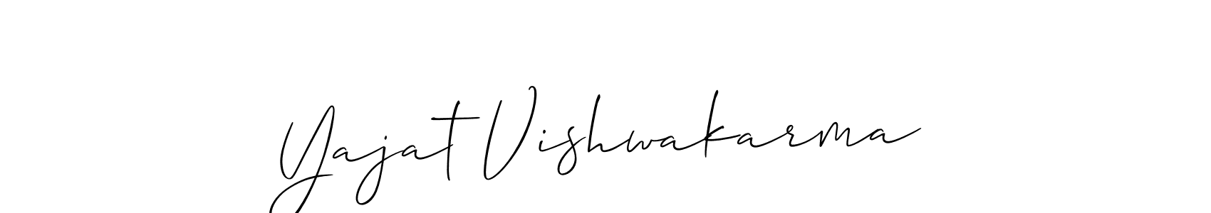 It looks lik you need a new signature style for name Yajat Vishwakarma. Design unique handwritten (Allison_Script) signature with our free signature maker in just a few clicks. Yajat Vishwakarma signature style 2 images and pictures png