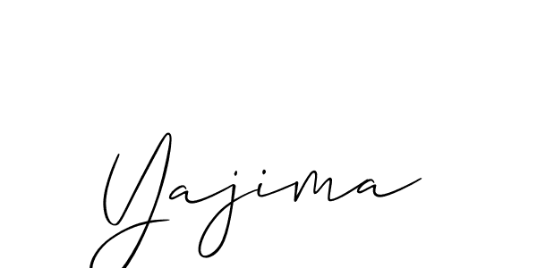 How to make Yajima signature? Allison_Script is a professional autograph style. Create handwritten signature for Yajima name. Yajima signature style 2 images and pictures png