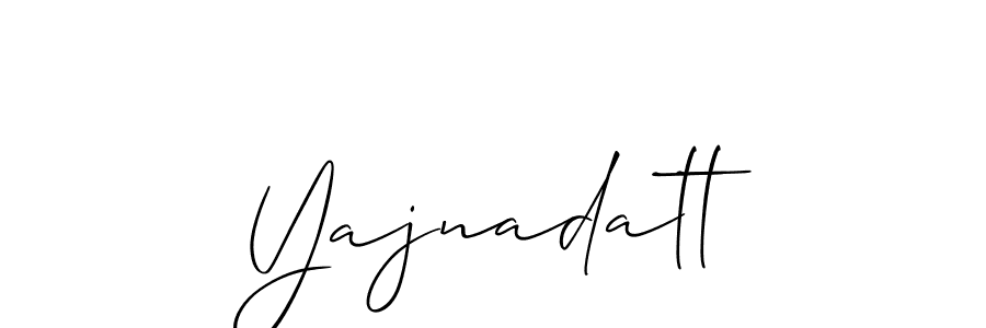 Use a signature maker to create a handwritten signature online. With this signature software, you can design (Allison_Script) your own signature for name Yajnadatt. Yajnadatt signature style 2 images and pictures png