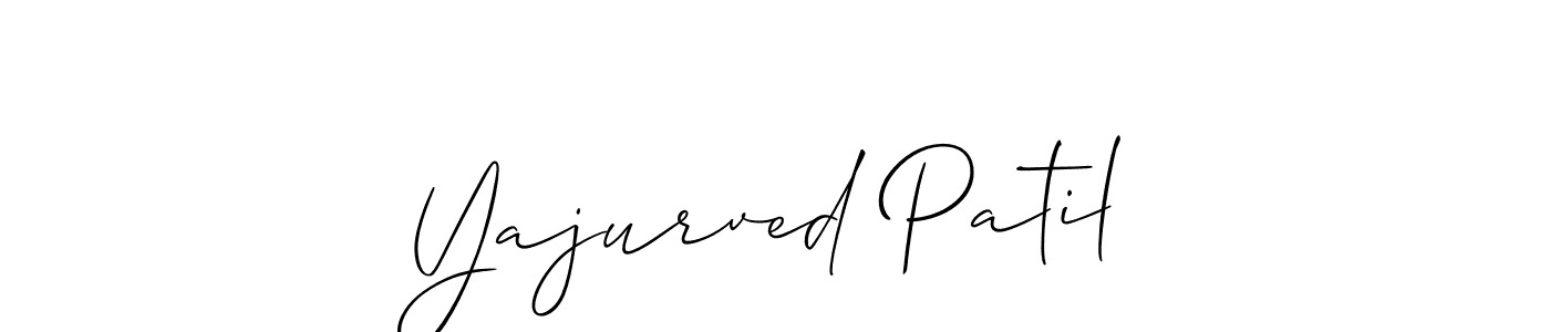 Create a beautiful signature design for name Yajurved Patil. With this signature (Allison_Script) fonts, you can make a handwritten signature for free. Yajurved Patil signature style 2 images and pictures png