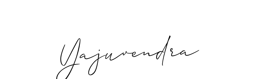 How to make Yajuvendra name signature. Use Allison_Script style for creating short signs online. This is the latest handwritten sign. Yajuvendra signature style 2 images and pictures png