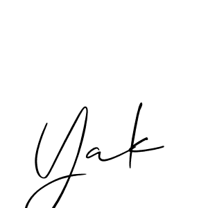 Yak stylish signature style. Best Handwritten Sign (Allison_Script) for my name. Handwritten Signature Collection Ideas for my name Yak. Yak signature style 2 images and pictures png