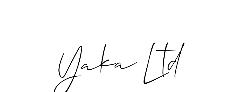 Make a beautiful signature design for name Yaka Ltd. Use this online signature maker to create a handwritten signature for free. Yaka Ltd signature style 2 images and pictures png