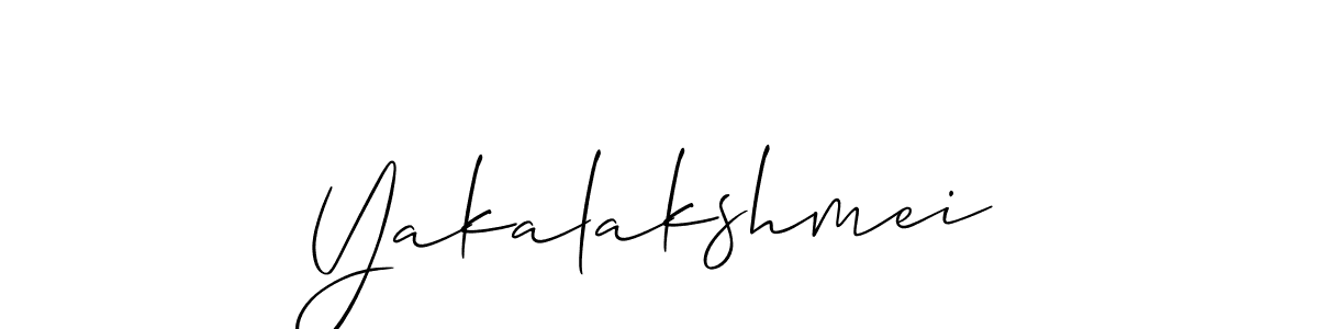 How to make Yakalakshmei signature? Allison_Script is a professional autograph style. Create handwritten signature for Yakalakshmei name. Yakalakshmei signature style 2 images and pictures png