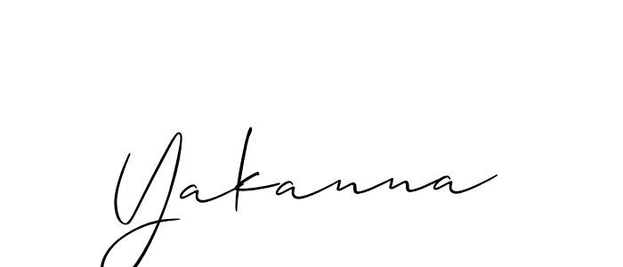 Best and Professional Signature Style for Yakanna. Allison_Script Best Signature Style Collection. Yakanna signature style 2 images and pictures png
