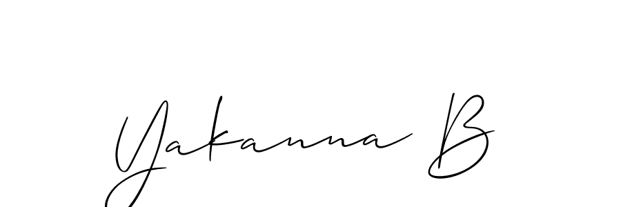 Make a short Yakanna B signature style. Manage your documents anywhere anytime using Allison_Script. Create and add eSignatures, submit forms, share and send files easily. Yakanna B signature style 2 images and pictures png