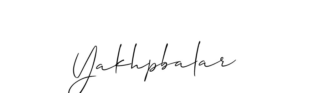 How to make Yakhpbalar signature? Allison_Script is a professional autograph style. Create handwritten signature for Yakhpbalar name. Yakhpbalar signature style 2 images and pictures png