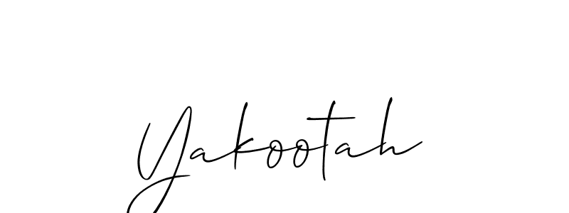 How to make Yakootah signature? Allison_Script is a professional autograph style. Create handwritten signature for Yakootah name. Yakootah signature style 2 images and pictures png