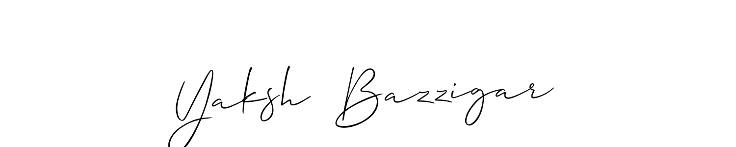 Use a signature maker to create a handwritten signature online. With this signature software, you can design (Allison_Script) your own signature for name Yaksh  Bazzigar. Yaksh  Bazzigar signature style 2 images and pictures png