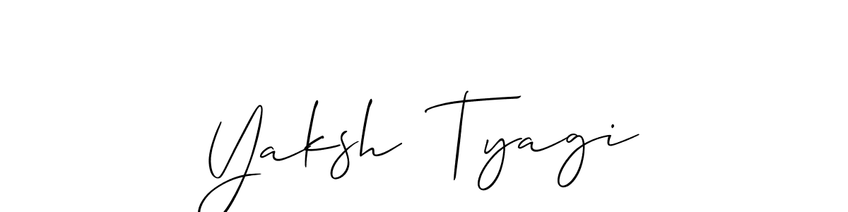 if you are searching for the best signature style for your name Yaksh  Tyagi. so please give up your signature search. here we have designed multiple signature styles  using Allison_Script. Yaksh  Tyagi signature style 2 images and pictures png