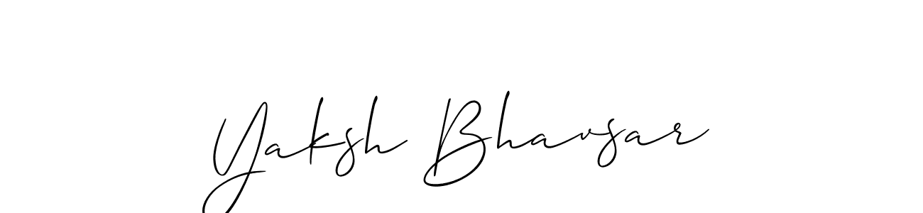 How to make Yaksh Bhavsar signature? Allison_Script is a professional autograph style. Create handwritten signature for Yaksh Bhavsar name. Yaksh Bhavsar signature style 2 images and pictures png