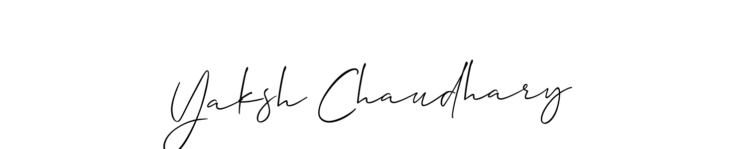 It looks lik you need a new signature style for name Yaksh Chaudhary. Design unique handwritten (Allison_Script) signature with our free signature maker in just a few clicks. Yaksh Chaudhary signature style 2 images and pictures png