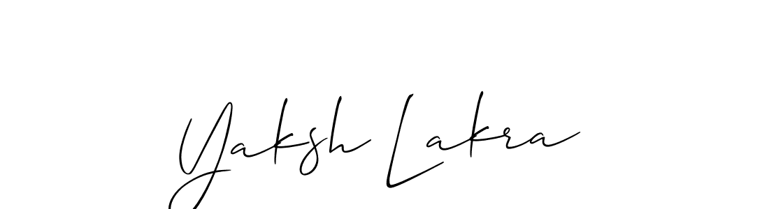 Also we have Yaksh Lakra name is the best signature style. Create professional handwritten signature collection using Allison_Script autograph style. Yaksh Lakra signature style 2 images and pictures png