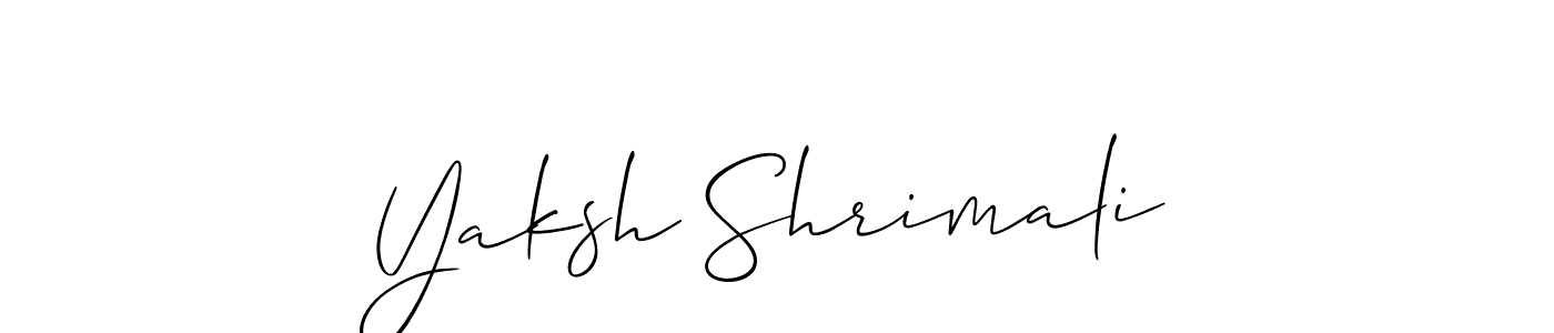 How to Draw Yaksh Shrimali signature style? Allison_Script is a latest design signature styles for name Yaksh Shrimali. Yaksh Shrimali signature style 2 images and pictures png