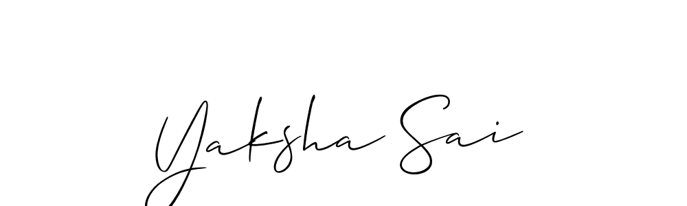 Similarly Allison_Script is the best handwritten signature design. Signature creator online .You can use it as an online autograph creator for name Yaksha Sai. Yaksha Sai signature style 2 images and pictures png