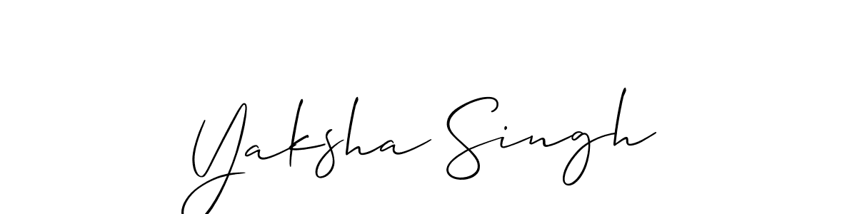 Use a signature maker to create a handwritten signature online. With this signature software, you can design (Allison_Script) your own signature for name Yaksha Singh. Yaksha Singh signature style 2 images and pictures png