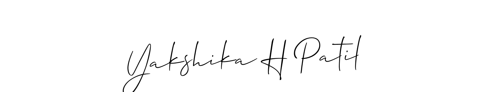 You should practise on your own different ways (Allison_Script) to write your name (Yakshika H Patil) in signature. don't let someone else do it for you. Yakshika H Patil signature style 2 images and pictures png