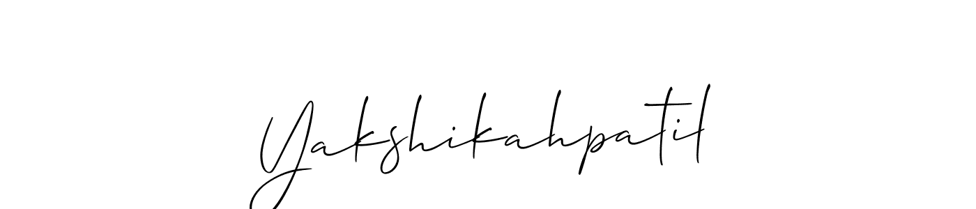 Once you've used our free online signature maker to create your best signature Allison_Script style, it's time to enjoy all of the benefits that Yakshikahpatil name signing documents. Yakshikahpatil signature style 2 images and pictures png