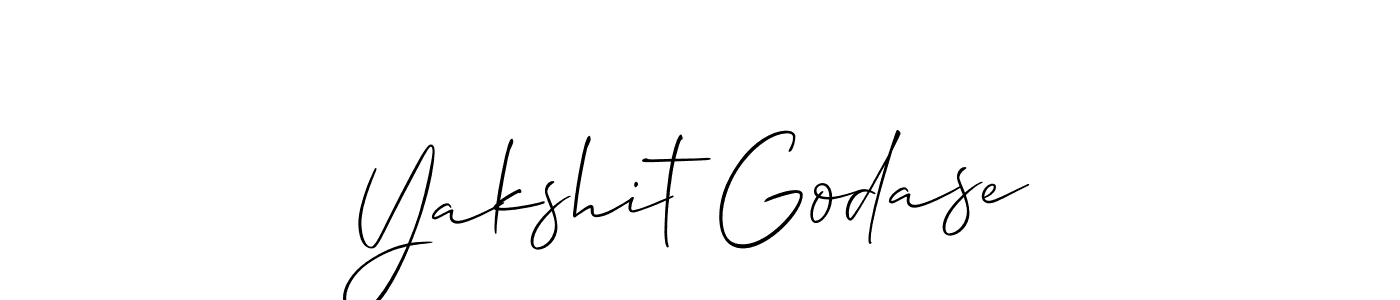 if you are searching for the best signature style for your name Yakshit Godase. so please give up your signature search. here we have designed multiple signature styles  using Allison_Script. Yakshit Godase signature style 2 images and pictures png