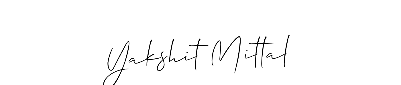 Create a beautiful signature design for name Yakshit Mittal. With this signature (Allison_Script) fonts, you can make a handwritten signature for free. Yakshit Mittal signature style 2 images and pictures png