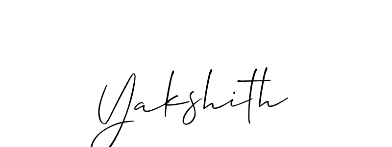 How to make Yakshith signature? Allison_Script is a professional autograph style. Create handwritten signature for Yakshith name. Yakshith signature style 2 images and pictures png