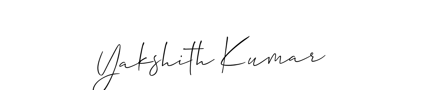 It looks lik you need a new signature style for name Yakshith Kumar. Design unique handwritten (Allison_Script) signature with our free signature maker in just a few clicks. Yakshith Kumar signature style 2 images and pictures png