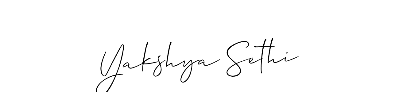 if you are searching for the best signature style for your name Yakshya Sethi. so please give up your signature search. here we have designed multiple signature styles  using Allison_Script. Yakshya Sethi signature style 2 images and pictures png