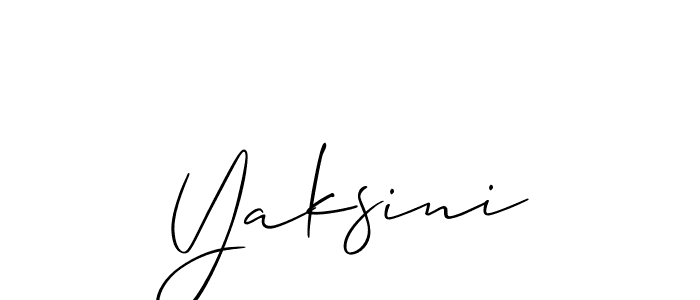 Make a beautiful signature design for name Yaksini. With this signature (Allison_Script) style, you can create a handwritten signature for free. Yaksini signature style 2 images and pictures png