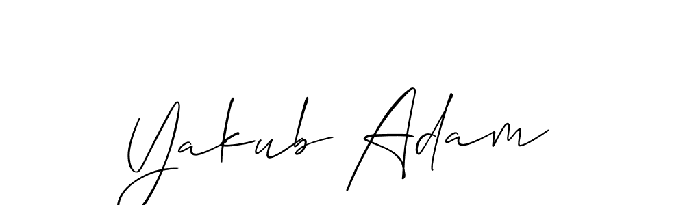 Use a signature maker to create a handwritten signature online. With this signature software, you can design (Allison_Script) your own signature for name Yakub Adam. Yakub Adam signature style 2 images and pictures png
