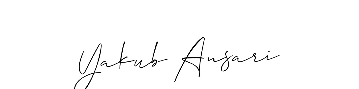 if you are searching for the best signature style for your name Yakub Ansari. so please give up your signature search. here we have designed multiple signature styles  using Allison_Script. Yakub Ansari signature style 2 images and pictures png