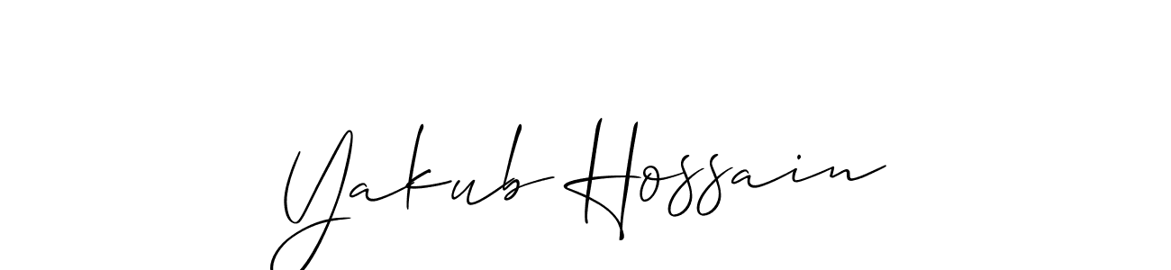 You should practise on your own different ways (Allison_Script) to write your name (Yakub Hossain) in signature. don't let someone else do it for you. Yakub Hossain signature style 2 images and pictures png