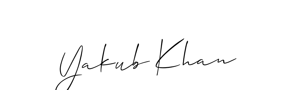 The best way (Allison_Script) to make a short signature is to pick only two or three words in your name. The name Yakub Khan include a total of six letters. For converting this name. Yakub Khan signature style 2 images and pictures png