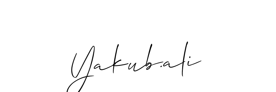 Design your own signature with our free online signature maker. With this signature software, you can create a handwritten (Allison_Script) signature for name Yakub.ali. Yakub.ali signature style 2 images and pictures png