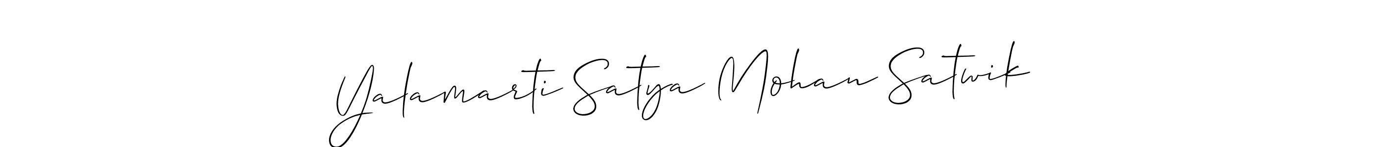 Also we have Yalamarti Satya Mohan Satwik name is the best signature style. Create professional handwritten signature collection using Allison_Script autograph style. Yalamarti Satya Mohan Satwik signature style 2 images and pictures png