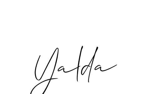 How to Draw Yalda signature style? Allison_Script is a latest design signature styles for name Yalda. Yalda signature style 2 images and pictures png