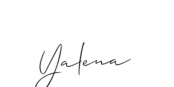 How to make Yalena name signature. Use Allison_Script style for creating short signs online. This is the latest handwritten sign. Yalena signature style 2 images and pictures png