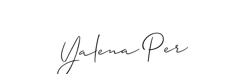 How to make Yalena Per signature? Allison_Script is a professional autograph style. Create handwritten signature for Yalena Per name. Yalena Per signature style 2 images and pictures png