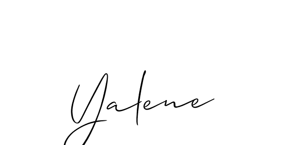 How to make Yalene name signature. Use Allison_Script style for creating short signs online. This is the latest handwritten sign. Yalene signature style 2 images and pictures png